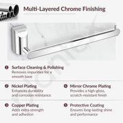Plantex Smero Pure Brass Hand Towel Hanger/Towel Holder for Washbasin/Napkin Hanger for Wash basin/Bathroom Accessories (Chrome Finish) Superb