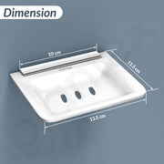 Plantex Acrylic Bathroom Soap Holder/Soap Dish/Wall Mounted Soap Holder/Bathroom Accessories - White