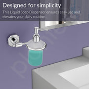 Plantex 304 Grade Stainless Steel Hand Wash Holder for Wash Basin Liquid Soap Dispenser Bathroom Accessories - Nipron (Chrome)