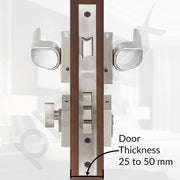 Plantex Heavy-Duty Door Lock â€“ Main Door Lock Set with 3 Keys/Mortise Door Locks for Home/Office/Hotel â€“ (7072-Satin White & Chrome)
