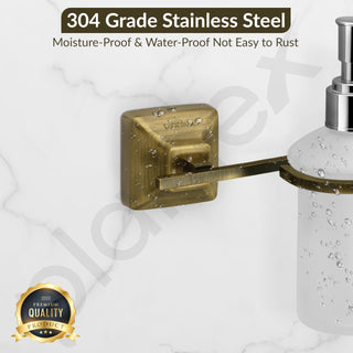 Plantex 304 Grade Stainless Steel Liquid Soap Dispenser/Shampoo Dispenser/Hand Wash Dispenser/Bathroom Accessories - Squaro (Antique)