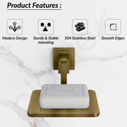 Plantex 304 Grade Stainless Steel Soap Dish/Bathroom Soap Holder/Wall Mounted Soap Holder/Bathroom Accessories - Splash (Antique)