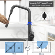 Plantex Kitchen Faucets for Sink and 360Ãƒâ€šÃ‚Â° Swivel Spout/Sink Tap for Kitchen Basin/Kitchen Taps for Home Sink - Deck Mounted - (8991-Grey)