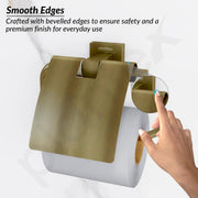 Plantex 304 Grade Stainless Steel Tissue Paper Roll Holder/Toilet Paper Roll Holder for Bathroom Accessories - Splash (Antique)