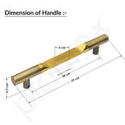 Plantex 15 Inch Main Door Handle for Wooden Doors - Pull-Push Handle Accessories (Pack of 1, Brass Antique, Gold) 3 Years Warranty