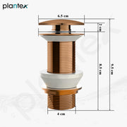 Plantex Waste Coupling for Wash Basin/3 inch Solid Brass Coupling/Full Thread Waste Coupling (PVD Rose Gold -Pack of 1)