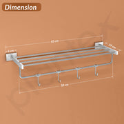 Plantex Stainless Steel Towel Rack for Bathroom/Towel Stand/Towel Hanger/Towel Holder/Bathroom Accessories - Nexa (Chrome) 24 Inch