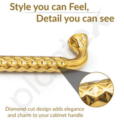 Plantex Cabinet Handle/96mm Handle for Cabinet/Wardrobe/Kitchen Handle/Door Pull-Push Handle for Home/Office - Pack of 1 (Gold)
