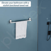 Plantex 304 Grade Stainless Steel 24 inch Towel Holder for Bathroom/Towel Hanger/Single Towel Rod/Bathroom Accessories Pack of 1, Cute (Chrome)
