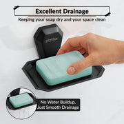 Plantex Soap Holder for Bathroom/304 Grade Stainless Steel Soap Case/Single Soap Dish/Soap Stand/Bathroom Accessories - Pack of 1 (PMB-2403, Z-Black)