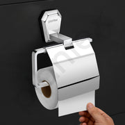 Plantex Toilet Paper Holder for Bathroom/304 Grade Stainless Steel Tissue Paper Roll Holder/Bathroom Accessories - Pack of 1 (PM-2410, Chrome)