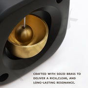Plantex Square Door Chime with Brass Bell/Dopamine Door Bell for Home/Temple & Meditation Bell for Positive Energy & Home DÃƒÂ©cor - Pack of 1 (DTK-292 - Black)