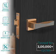 Plantex Heavy Duty Door Lock for Bathroom/Mortise Keyless Door Lock for Store Room/Balcony/Office with Baby Latch (7085 - PVD Choco & Satin Black Matt Finish)
