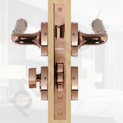 Plantex Main Door Lock/Mortise Lock for Door with 3 Years of Warranty - Robust Door Lock for Home with Brass Lock Body & Cylinder (7117 - PVD Choco)
