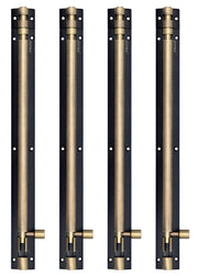 Plantex Stainless Steel 12 inch Tower Bolt/Tower Bolt for Home,Offices Doors and Windows/Tower Bolt for Main Door/Door Latch/Kundi/Chitakini/Door Latch for Windows - Pack of 4 (Brass, 12 inch)