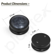 Plantex Knobs for Drawers/Drawer Knobs/Round Knob for Cabinets/Pull-Push Knob for Kitchen/Bedroom/Office Drawer - Pack of 2 (Black)