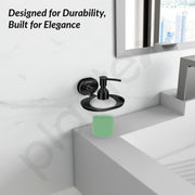 Plantex J4 Stainless Steel Liquid Soap Dispenser/Shampoo Dispenser for Wash Basin/Hand Wash Dispenser Wall Mounted/Bathroom Accessories (PVD Black Finish) Onix