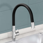 Plantex Pure Brass Flexible Tap for Kitchen Sink/360° Rotatable Flexible Water Faucet/Kitchen Sink Tap Faucet with Water-Saving Nozzle – 7-Year Warranty (FLO-812B)