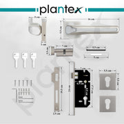Plantex Heavy-Duty Door Lock â€“ Main Door Lock Set with 3 Keys/Mortise Door Locks for Home/Office/Hotel â€“ (7072-Satin White & Chrome)