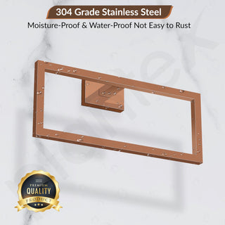 Plantex 304 Grade Stainless Steel Compact Napkin Hanger/Holder for Wash Basin Hand Towel Holder for Bathroom Accessroies - Benz (Rose Gold)