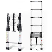Plantex 21.33 feet (6.5m) Telescopic Ladder/Durable Steps/Height Adjustable Aluminium Ladder/Telescopic Ladder/Extendable Portable Steps and Compact Design
