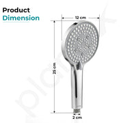 Plantex Hand Shower for Bathroom/5 Mode Multifunctional Shower/5-Inch ABS Plastic Silicone Handheld Shower Head/Easy Mode Switching – (Chrome, APS-8607)