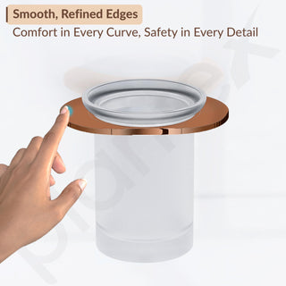 Plantex Smero Pure Brass Tooth Brush Holder/Tumbler Holder/Toothpaste Holder/Bathroom Accessories - Smart (PVD Rose Gold)