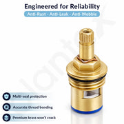 Plantex - Spindle for Water Tap/Brass Ceramic Disc Cartridge/Quarter Turn 2