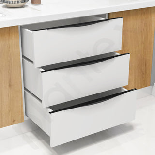 Plantex Profile Handle for Kitchen Cabinet/24 Inch Alluminium Drawer Profile Handle/Wardrobe Pull Handle for Home/Office/Hotel - Pack of 3 (Black)