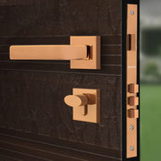 Plantex Triple Security Door Lock for Home/Main Door Lock Set with 3 Years of Warranty/Mortise Lock for Door with Brass Lock Body & Cylinder(7107 - PVD Choco)