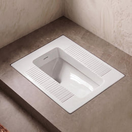 Plantex Indian Toilet Pan/Orrisa Pan for Bathroom/Household Squatting Pan/Sintered Stone Base Ceramic Sanitaryware Toilet - (2261)