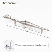 Plantex Cabinet Handle/96mm Handle for Cabinet/Wardrobe Handle/Door Pull-Push Handle for Home/Office - Pack of 1 (Satin)