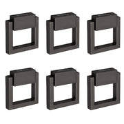Plantex Drawer Kadi/2 Inch Chest Handle for Drawer/Square Cabinet Kadi/Pull-Push Small Kadi for Home/Office Drawer - Pack of 6 (SH-358, Satin Black)