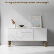 Plantex 6 Inch Sofa Leg for Bed Furniture/Aluminium Sofa Leg for Table/Support Legs/Furniture Leg - Pair of 2 (4 Piece) (DTS-77, Brass Antique & Gold)