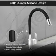 Plantex Pure Brass Flexible Tap for Kitchen Sink with Brass Wall Flange and Teflon Tape/360Â° Rotating Sink Tap for Kitchen Basin with Water Saving Aerator - (EPIC, 6325)