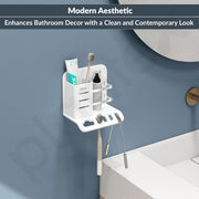 Plantex Acrylic Multipurpose Tooth Brush Holder/Stand/Tumbler for Bathroom Accessories for Home - (White)