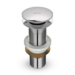 Plantex Pure Brass Waste Coupling for Kitchen Sink/5 inch Drain Out let System Full Thread Pop up Coupling for Wash Basin (Chrome - Pack of 1)