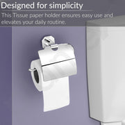 Plantex 304 Grade Stainless Steel Toilet/Tissue Paper Holder Stand for Washroom Bathroom Accessories - Nipron (Chrome)
