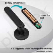 Plantex Aluminium Smart Door Lock/Fingerprint Lock For Door/Touch Screen/Keypad Dead Bolt Lock/Biometric Smart Lock For Home/Office/Hotel - (Black)