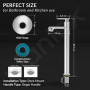Plantex Pure Brass Pillar Cocke for Basin with Teflon Tape/Tap for Wash Basin with 7 Year Warranty-(LEA-704-Mirror Chrome)
