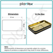 Plantex Table Top Wash Basin For Bathroom/Designer Ceramic Basin/Countertop Vessel Sink Basin - Indo-European Collection (24 x 14 x 5 Inch)