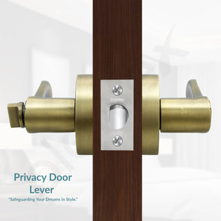 Plantex Heavy-Duty Door Bathroom Door Lock/Mortise Keyless Handle Set for Home/Bathroom/Balcony/Store Room - (DTM-628, Brass Antique)