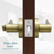 Plantex Heavy-Duty Door Bathroom Door Lock/Mortise Keyless Handle Set for Home/Bathroom/Balcony/Store Room - (DTM-628, Brass Antique)