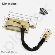 Plantex Door Chain with Baby Latch/Door Chain Lock for Main Door/Latch Lock for Door/Heavy Duty Door Safety Guard Lock for Home, Hotel & Office Security â€“ Pack of 1 (DTK-294-Brass Antique)