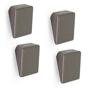 Plantex Knobs for Drawers/Square Drawer Knobs for Cabinets/Pull-Push Knobs for Kitchen/Bedroom Drawer - Pack of 4 (SH-331, Satin Black)