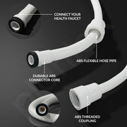 Plantex Jet Spray for Toilet/ABS Health Faucet with 1 Meter Shower Hose Pipe and Wall Hook/Health Faucet Set for Bathroom/Hand Gun for Toilet - (White)