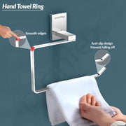 Plantex 304 Grade Stainless Steel Towel Ring for Bathroom/Napkin Hanger for Washbasin/Napkin Holder/Bathroom Accessories - iris (Chrome)