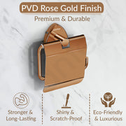 Plantex J4 Stainless Steel Toilet Paper Holder for Bathroom/Tissue Holder for Washroom/Toilet roll holder for Wall Mounted/Bathroom Accessories (PVD Rose Gold Finish) Angel