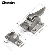 Plantex Cabinet Latch Ã¢â‚¬â€œ Heavy-Duty Hatch Case Bolt for Storage Units, Toolboxes, Kitchen Cabinets & Cupboards - Pack of 6 (Satin)