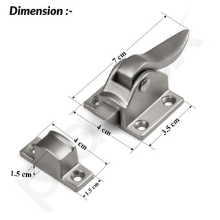 Plantex Cabinet Latch – Heavy-Duty Hatch Case Bolt for Storage Units, Toolboxes, Kitchen Cabinets & Cupboards - Pack of 4 (Satin)